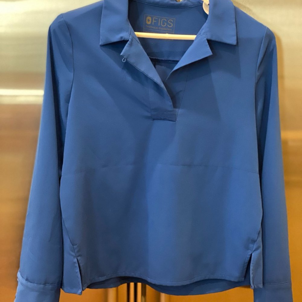 Limited Edition Figs Royal Blue Scrub Top